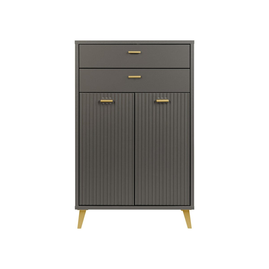 LIVARNO home Bad-Seitenschrank, mit Wellenoptik - B-Ware neuwertig