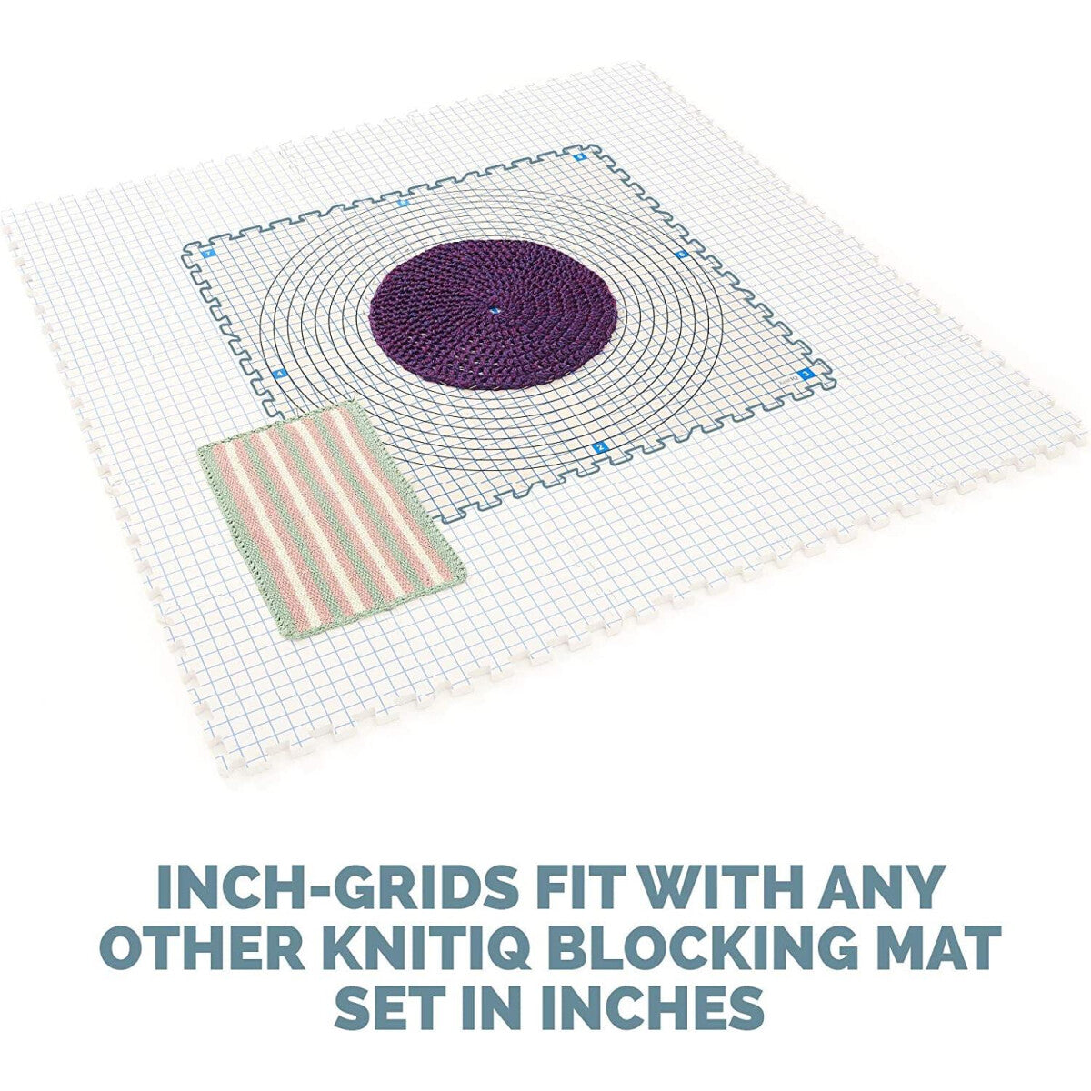 KnitIQ Spannmatten Häkel-Set – 9 1,9 cm tiefe Spannunterlagen, 32 x 32cm - B-Ware sehr gut