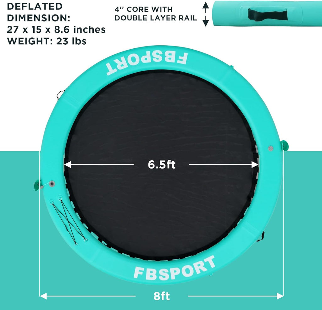 Aufblasbares Dock, schwimmende Plattform, 2,44 m aufblasbares Wasserhängematten-Schwimmdeck für See mit Getränkehalter, runder Schwimmring, Schwimmfloß, Liegeinsel, Plattformpolster