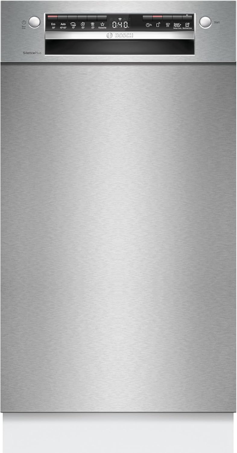 Bosch SPV2IKX10E Serie 2 Smarter Geschirrspüler vollintegriert, 45 cm breit, Besteckkorb, Extra Trocknen auf Knopfdruck, InfoLight roter Lichtpunkt am Boden, AquaStop Schutz gegen Wasserschäden, Weiß