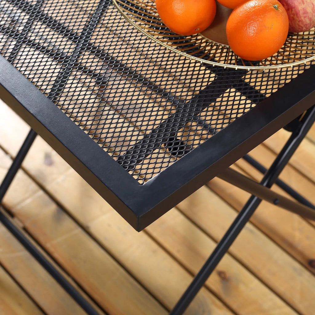 Outsunny Bistroset 3-teilig klappbar wetterfest Outdoor grau