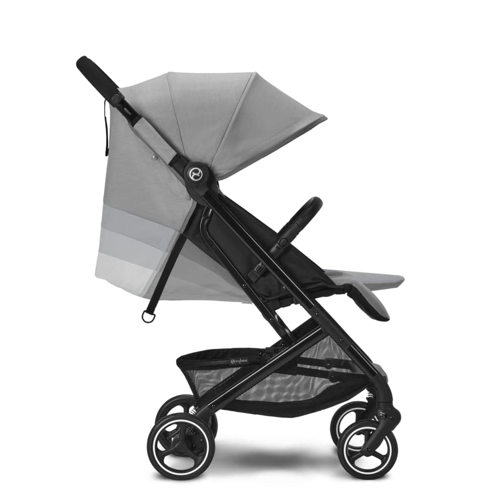 Cybex Gold Kinderwagen Beezy mit One-Pull Harness, Ab Geburt bis ca. 4 Jahre (max. 22 kg), Kompakt und ergonomisch, Almond Beige (Beige mit schwarzem Rahmen)