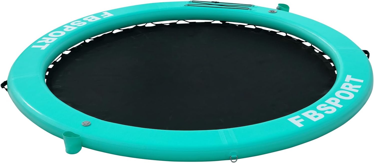 Aufblasbares Dock, schwimmende Plattform, 2,44 m aufblasbares Wasserhängematten-Schwimmdeck für See mit Getränkehalter, runder Schwimmring, Schwimmfloß, Liegeinsel, Plattformpolster