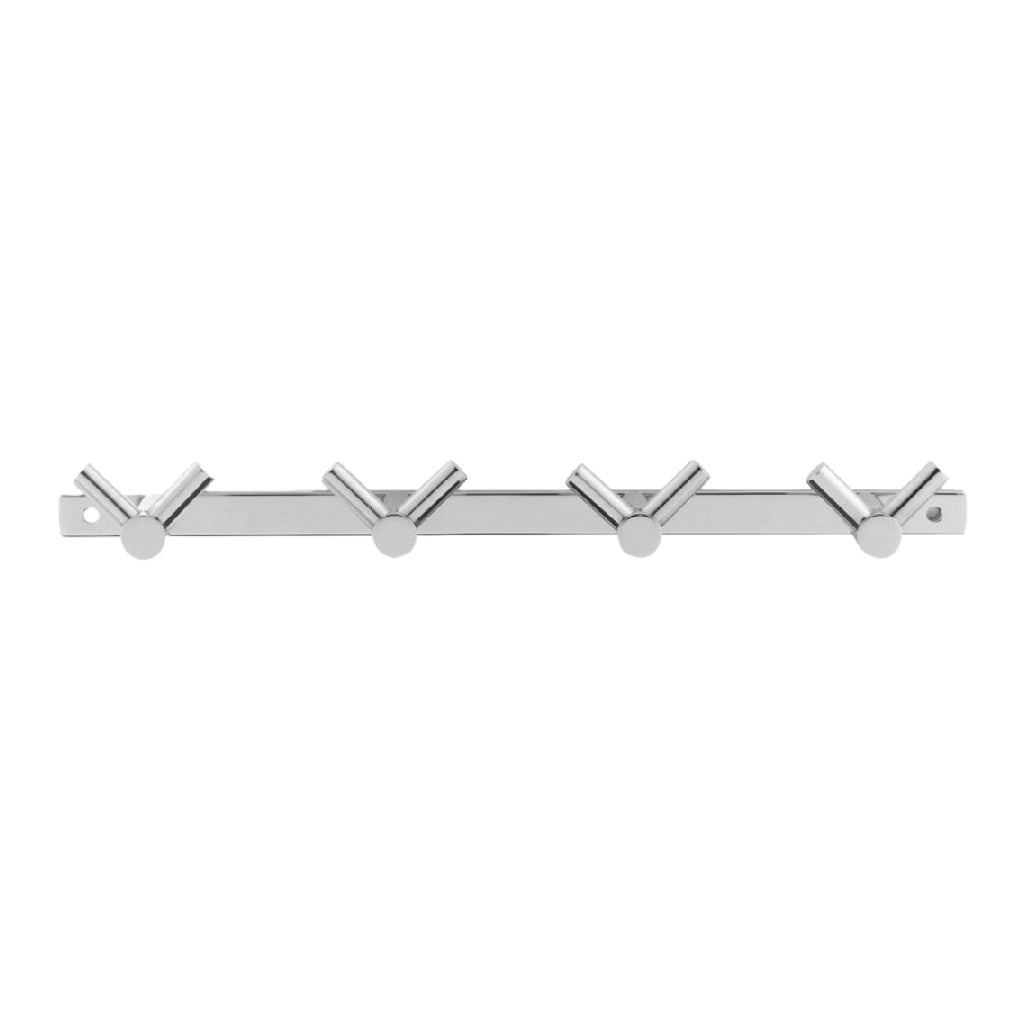 Porte-manteau mural, Chrome, 5 crochets