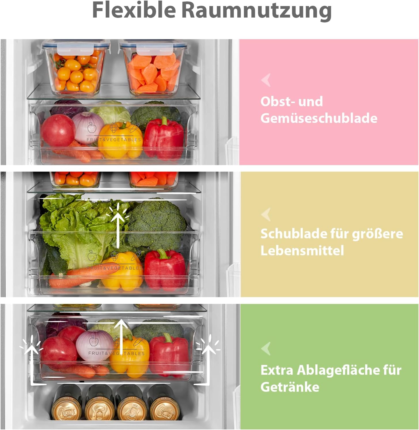Comfee' RCB169DK3 Kühlschrank mit Gefrierfach 150cm Höhe/Kühl-/Gefrierkombination/Low Frost/174L/leise Kühlgefrierkombi 38dB/Einstellbare Kühlschranktemperatur/LED-Licht/156 kWh/Jahr/Schwarz
