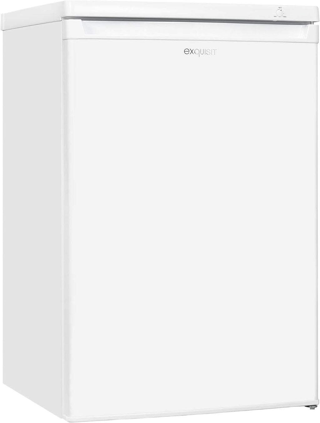 Exquisit Gefrierschrank GS80-040E weiss | Standgerät | 91 l Volumen | Weiß | Gefrieren | Türanschlag wechselbar | Gefrierschubladen