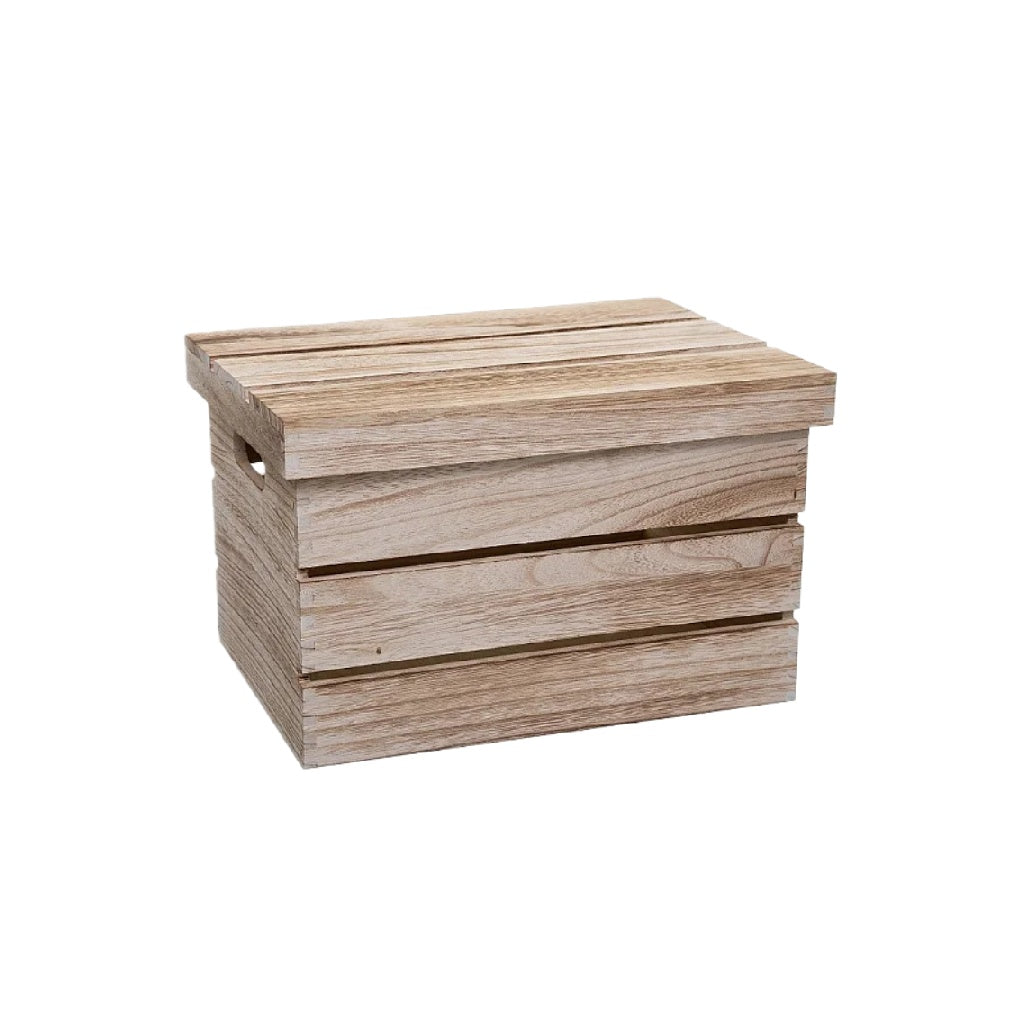 Boîte de rangement en bois, Naturel