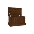 Coffre de rangement en bois avec couvercle, Marron