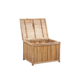 Coffre de rangement en bambou avec couvercle, Naturel