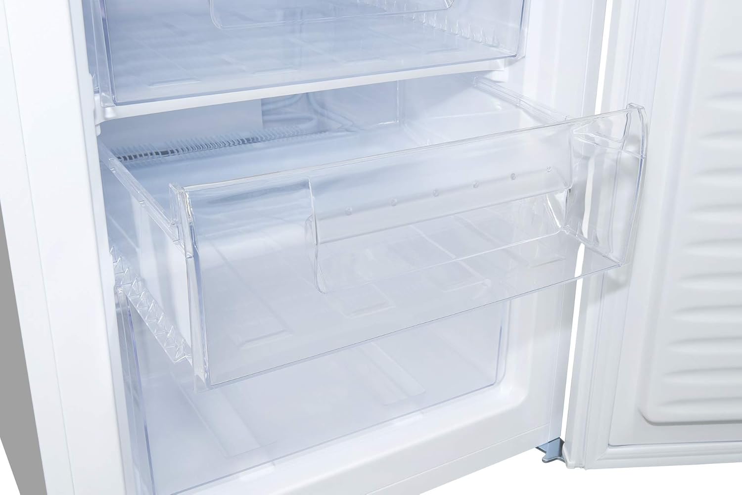 Exquisit Gefrierschrank GS80-040E weiss | Standgerät | 91 l Volumen | Weiß | Gefrieren | Türanschlag wechselbar | Gefrierschubladen