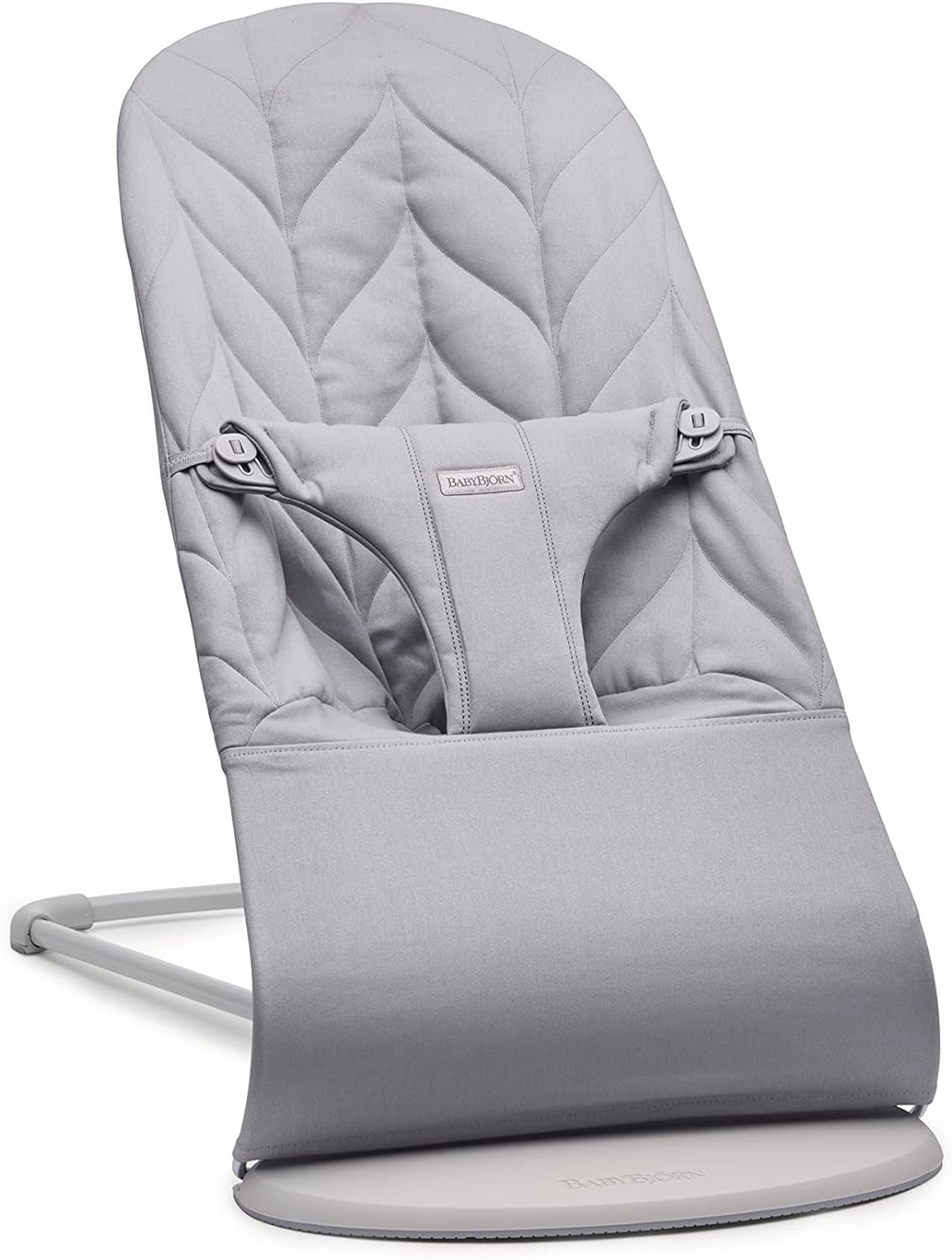 BabyBjörn Babywippe Bliss, Gewebt, Blütenblatt-Steppung, Sandgrau