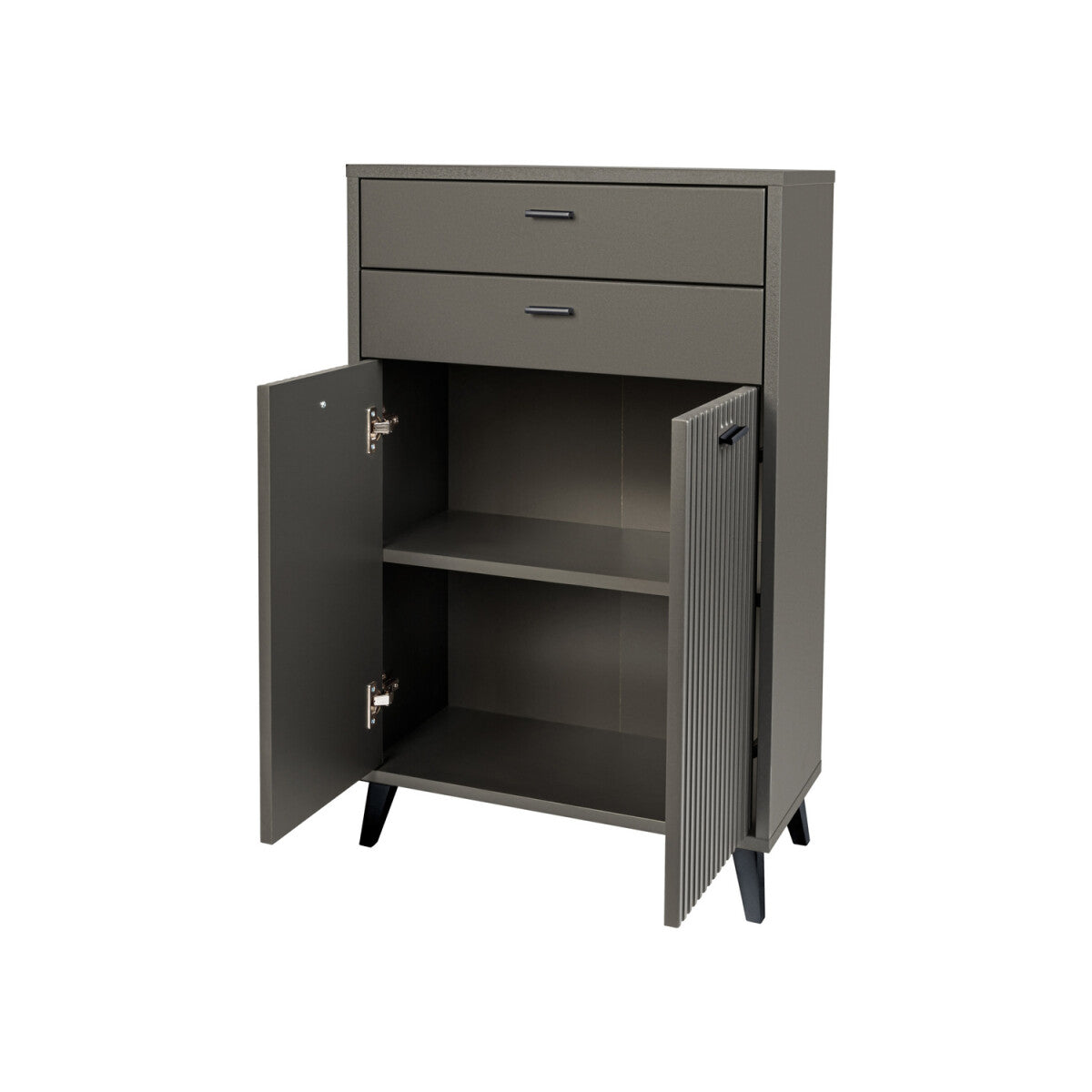 LIVARNO home Bad-Seitenschrank, mit Wellenoptik - B-Ware neuwertig