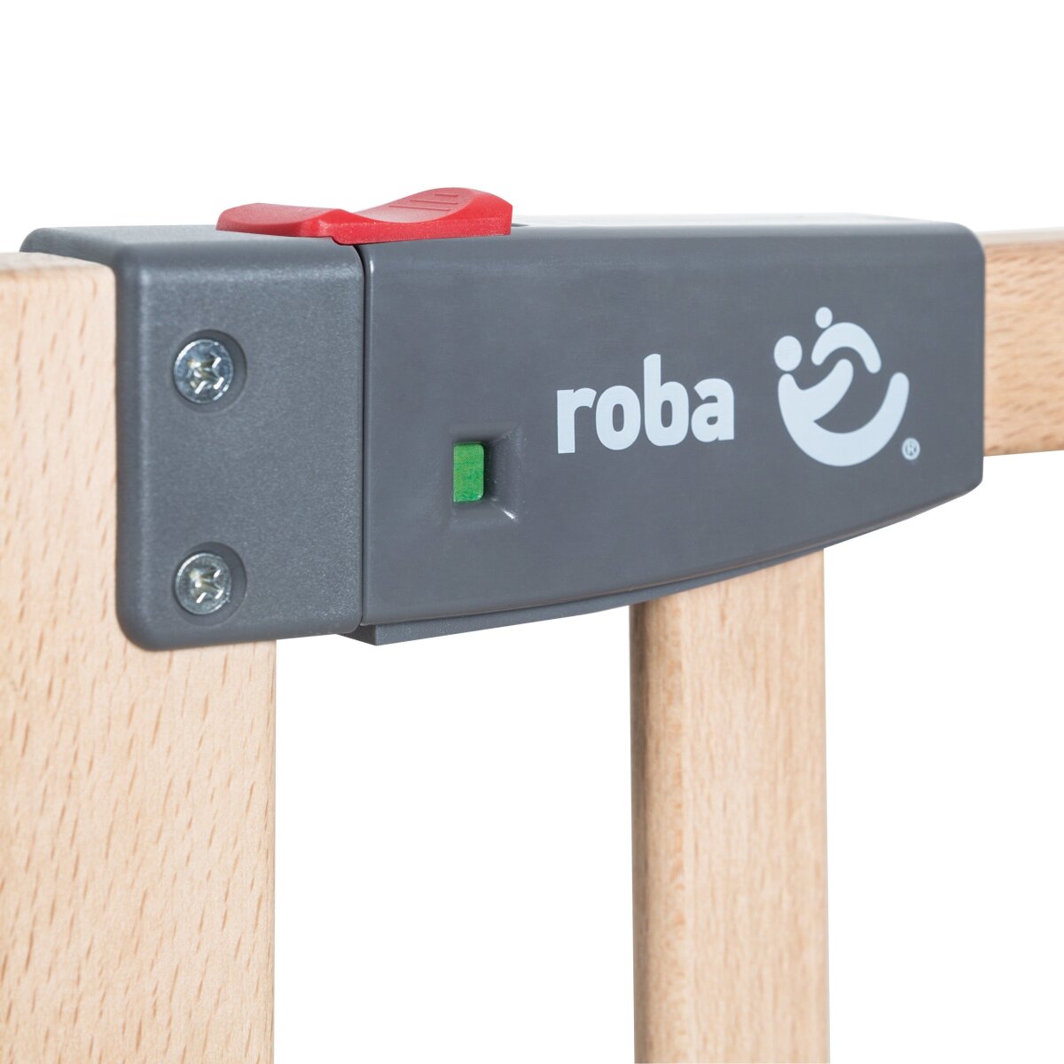roba Türschutzgitter 'Safety Up', Schutzgitter mit Ampelfunktion, Buche massiv, 70 - 118,5 cm - B-Ware sehr gut