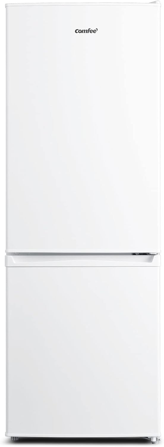 Comfee' RCB169DK3 Kühlschrank mit Gefrierfach 150cm Höhe/Kühl-/Gefrierkombination/Low Frost/174L/leise Kühlgefrierkombi 38dB/Einstellbare Kühlschranktemperatur/LED-Licht/156 kWh/Jahr/Schwarz
