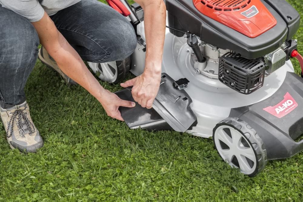 AL-KO Benzin-Rasenmäher Easy 5.10 SP-S (51 cm Schnittbreite, 2.3 kW Motorleistung, zentrale Schnitthöhenverstellung, Robustes Stahlblechgehäuse, mit Hinterrad-Antrieb, für Rasenflächen bis 1800 m²)