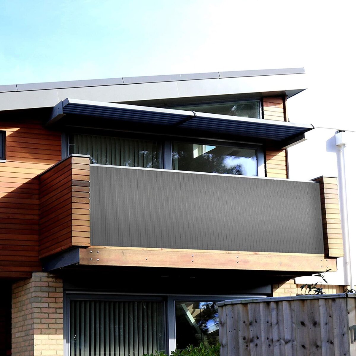 Ribelli PVC Sichtschutzmatte, 100 x 400 cm, anthrazit - B-Ware neuwertig