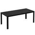 Outsunny Gartentisch Outdoor wetterfest WPC-Tischplatte Aluminium