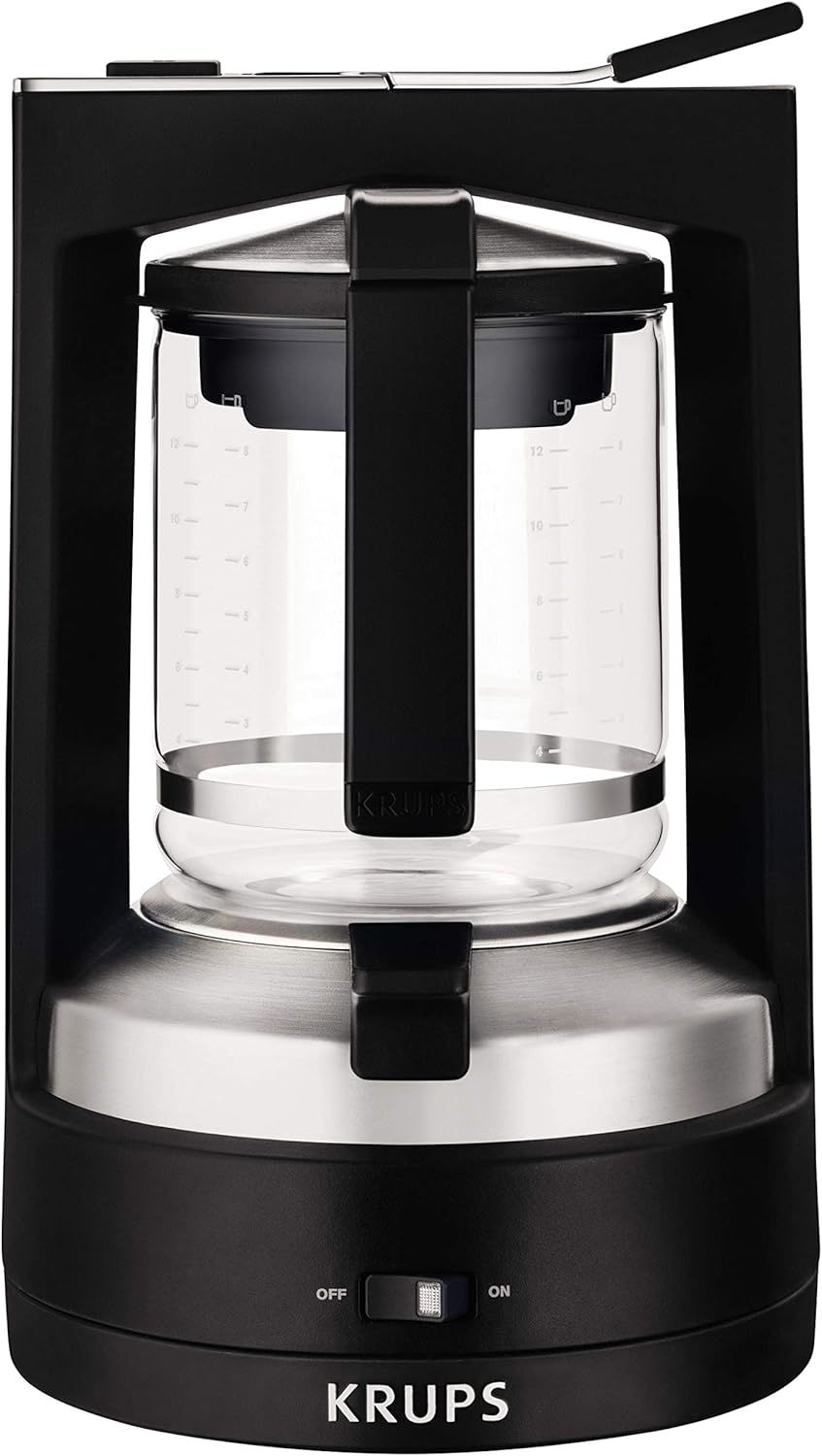 Krups KM4689 Filterkaffeemaschine T8 | 850 Watt | Automatische Abschaltung | 8-12 Tassen | Beleuchteter Ein-/ Ausschalter | Schwarz