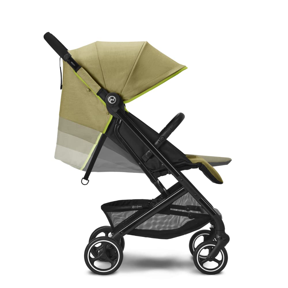 Cybex Gold Kinderwagen Beezy mit One-Pull Harness, Ab Geburt bis ca. 4 Jahre (max. 22 kg), Kompakt und ergonomisch, Almond Beige (Beige mit schwarzem Rahmen)