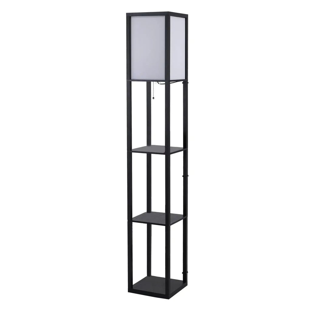 HOMCOM Stehleuchte mit Regal und sanftem Licht für Wohnzimmer