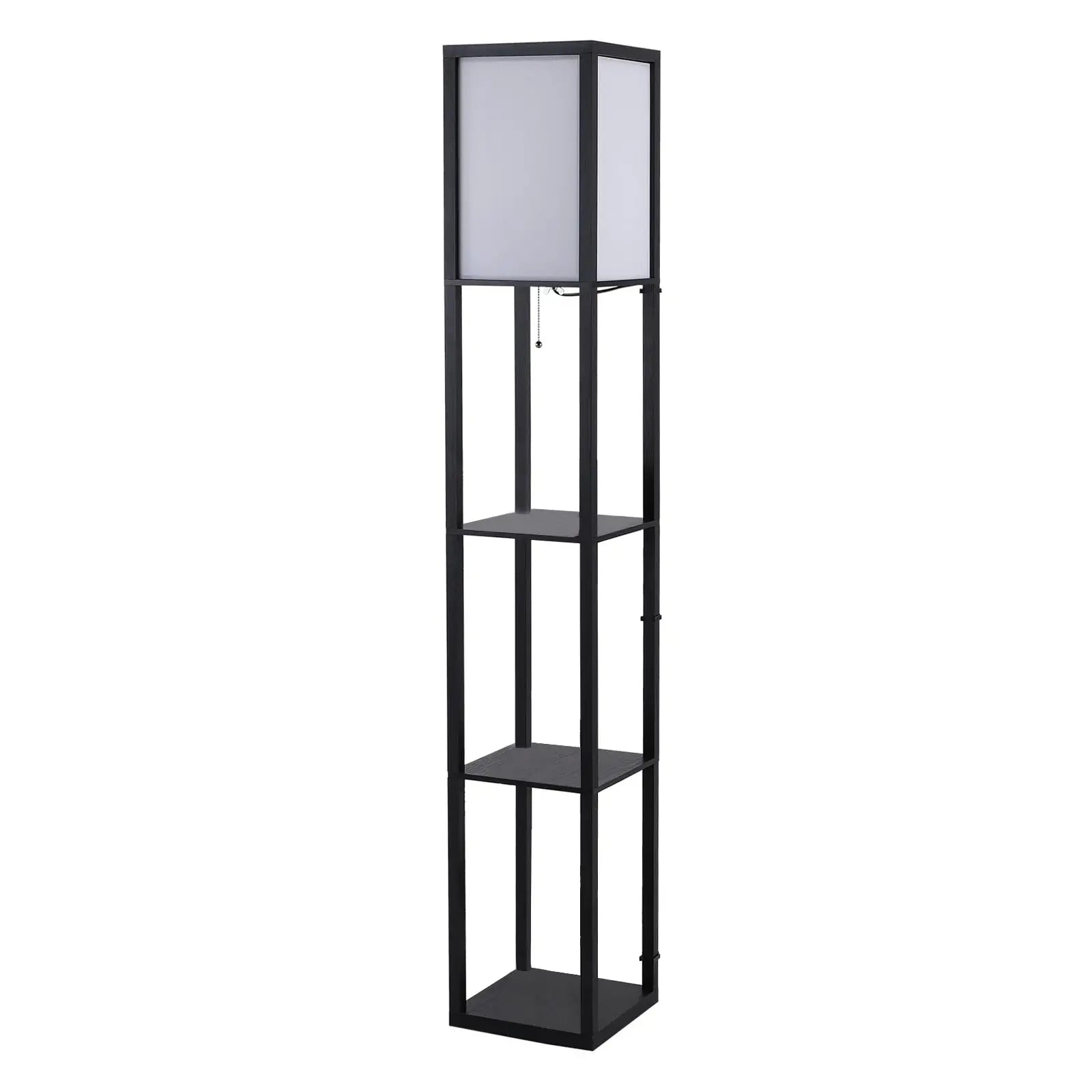 HOMCOM Stehleuchte mit Regal und sanftem Licht für Wohnzimmer