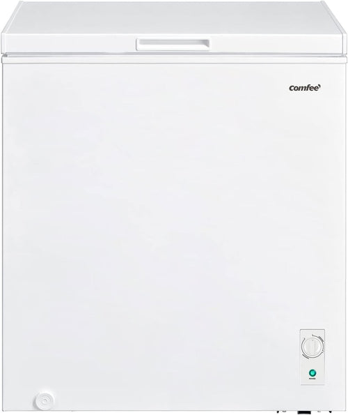 Comfee RCC100WH2(E) Gefriertruhe/169 kWh/Jahr/85cm hoch/99L/38dB/Geringe Lautstärke/Hoch effizientesD-förmigesRohr/Geeignet für verschiedene Einsatzszenarien/Einstellbarer Temperaturregler/Weiß