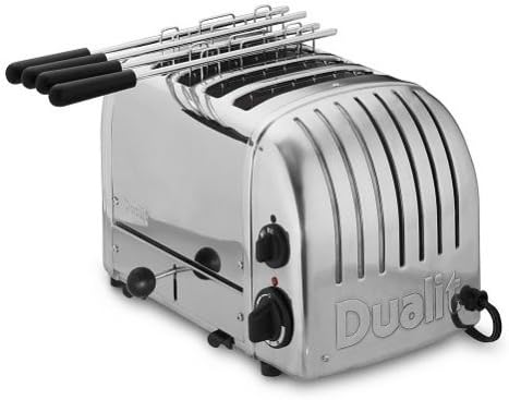 Dualit Kombi-Toaster 42174 Edelstahl 4 Schlitze, 2,2 kW/230V | 4 Schlitze | Edelstahl | 80 Scheiben pro Stunde, L139