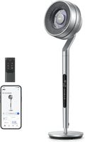Dreo Standventilator mit intelligenter Steuerung, 101,6–111,8 cm höhenverstellbar, DC leiser Ventilator für Schlafzimmer, 120°+85° omnidirektionaler oszillierender Ventilator, 30,5 m Luftstrom, 10