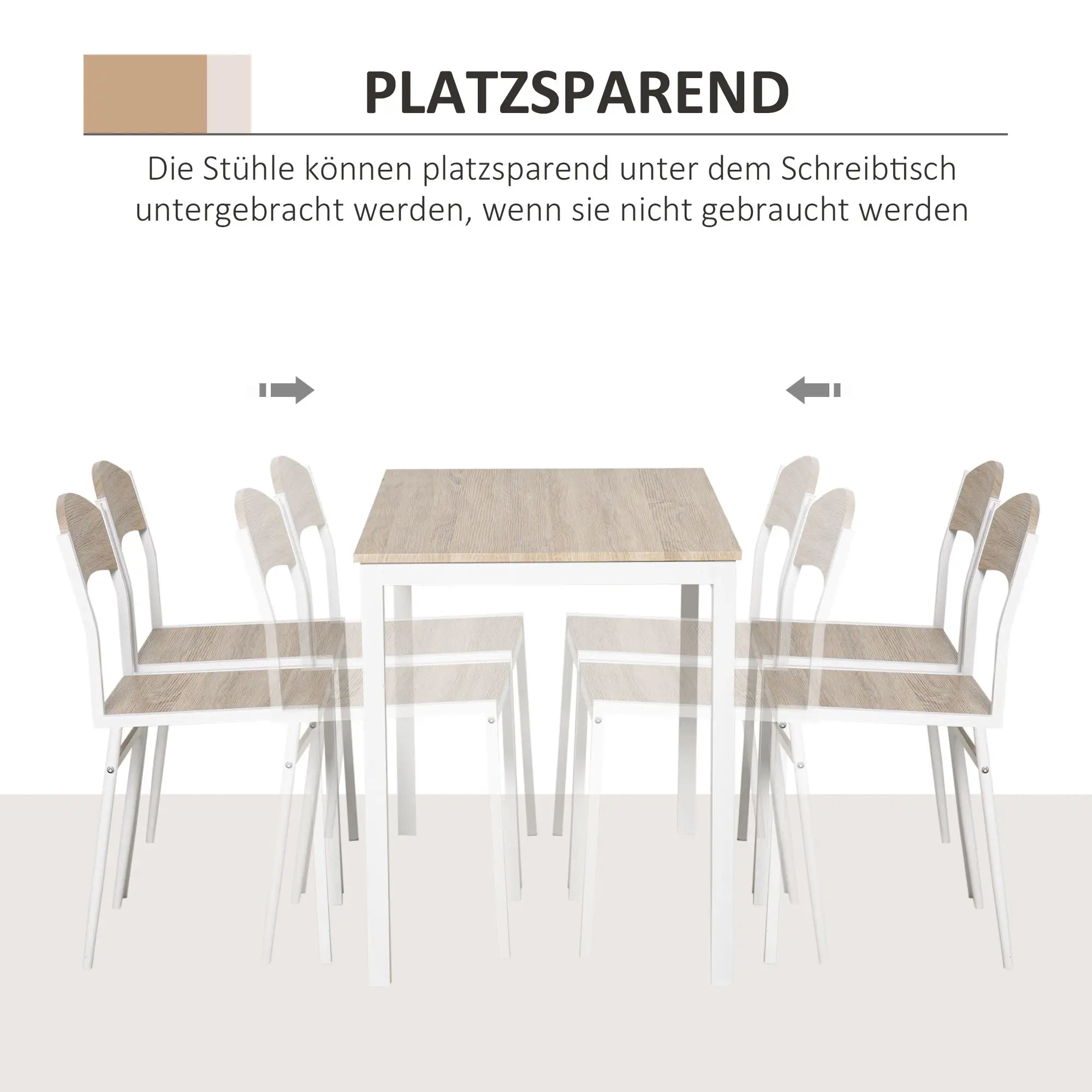 HOMCOM Essgruppe 5-teilig Landhausstil vielseitig einsetzbar