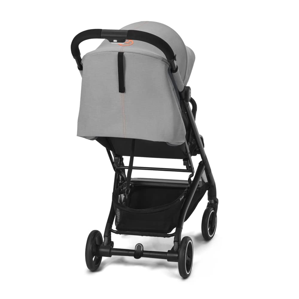 Cybex Gold Kinderwagen Beezy mit One-Pull Harness, Ab Geburt bis ca. 4 Jahre (max. 22 kg), Kompakt und ergonomisch, Almond Beige (Beige mit schwarzem Rahmen)