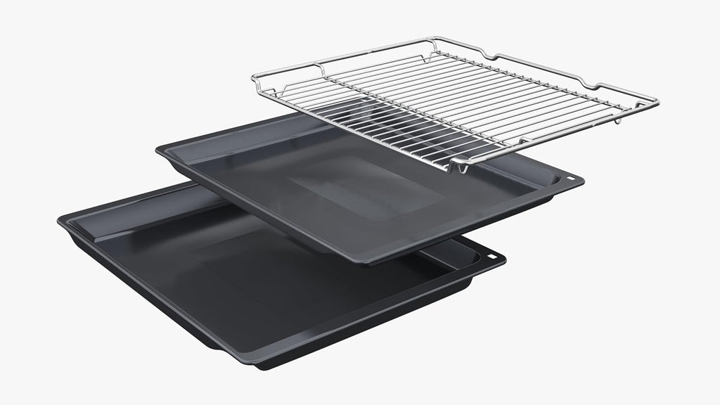 Bosch HMG7361B1, Serie 8 smarter Einbau-Backofen mit Mikrowellenfunktion, 60 x 60 cm, Made in Germany, Schwarz, Air Fry, Digitaler Bedienring, Touchdisplay, Automatikprogramme, Reinigungsunterstützung