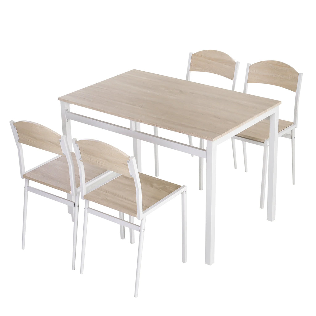 HOMCOM Essgruppe 5-teilig Landhausstil vielseitig einsetzbar