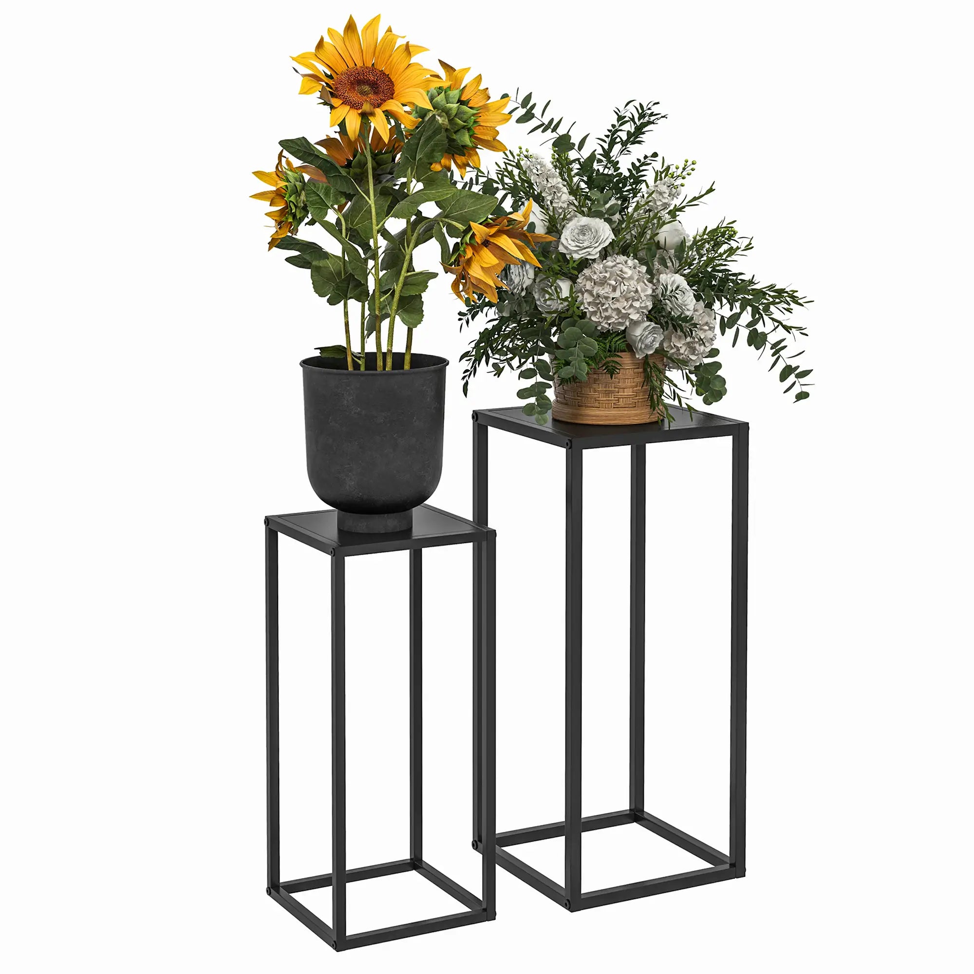 Outsunny Blumenständer 2er-Set stapelbar vielseitig Pflanzenständer