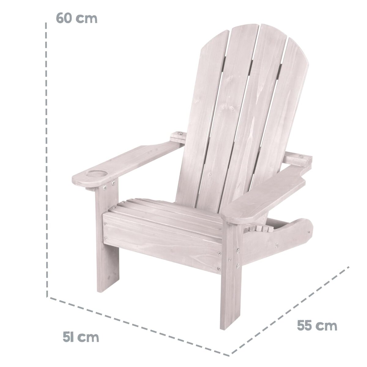roba 'Deck Chair' Outdoorstuhl, grau - B-Ware sehr gut