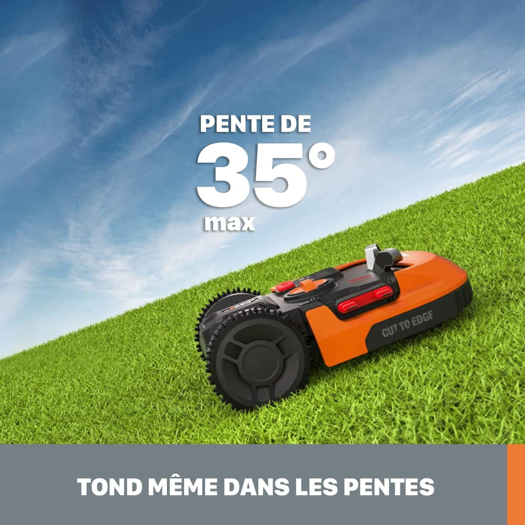 WORX Landroid M WR141E Mhroboter/Akkurasenmher für kleine Grten bis 500 qm/Selbstfahrender Rasenmher für einen sauberen Rasenschnitt, Bunt
