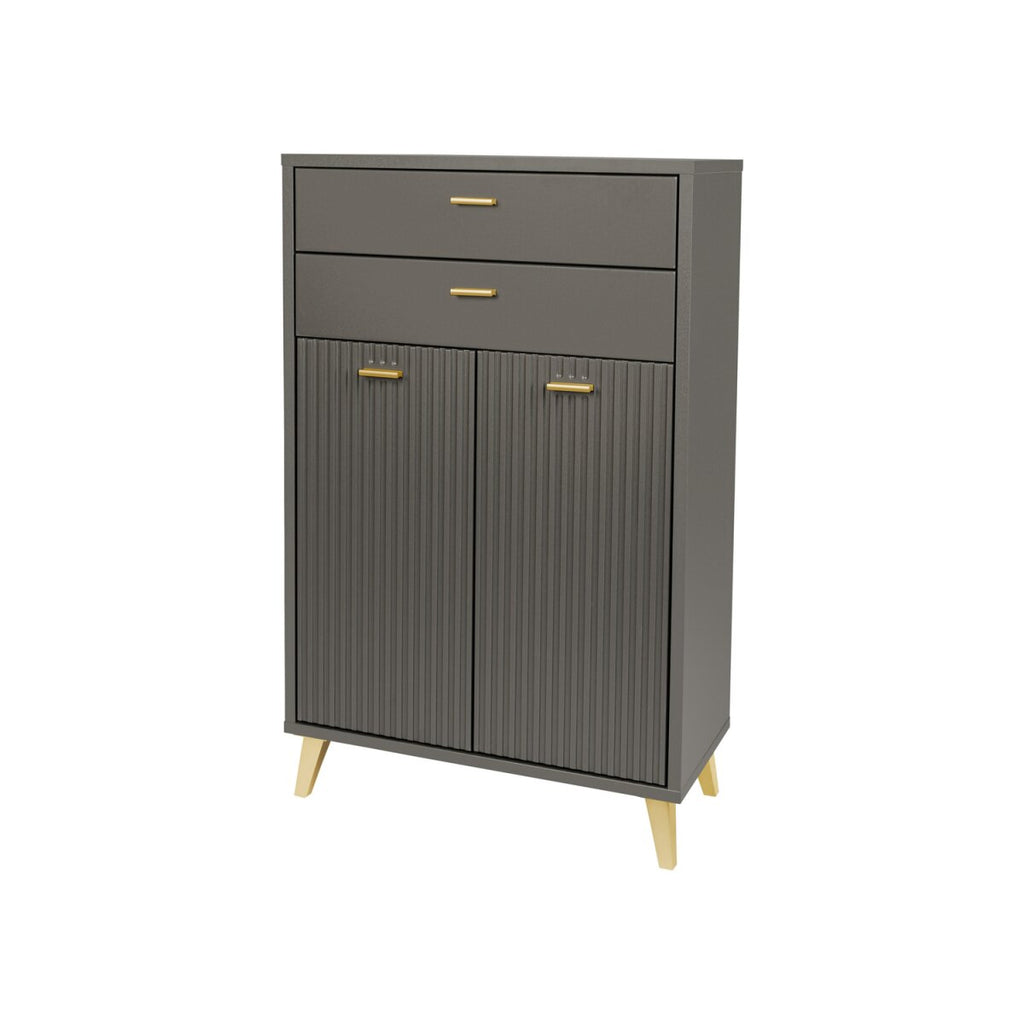 LIVARNO home Bad-Seitenschrank, mit Wellenoptik - B-Ware neuwertig