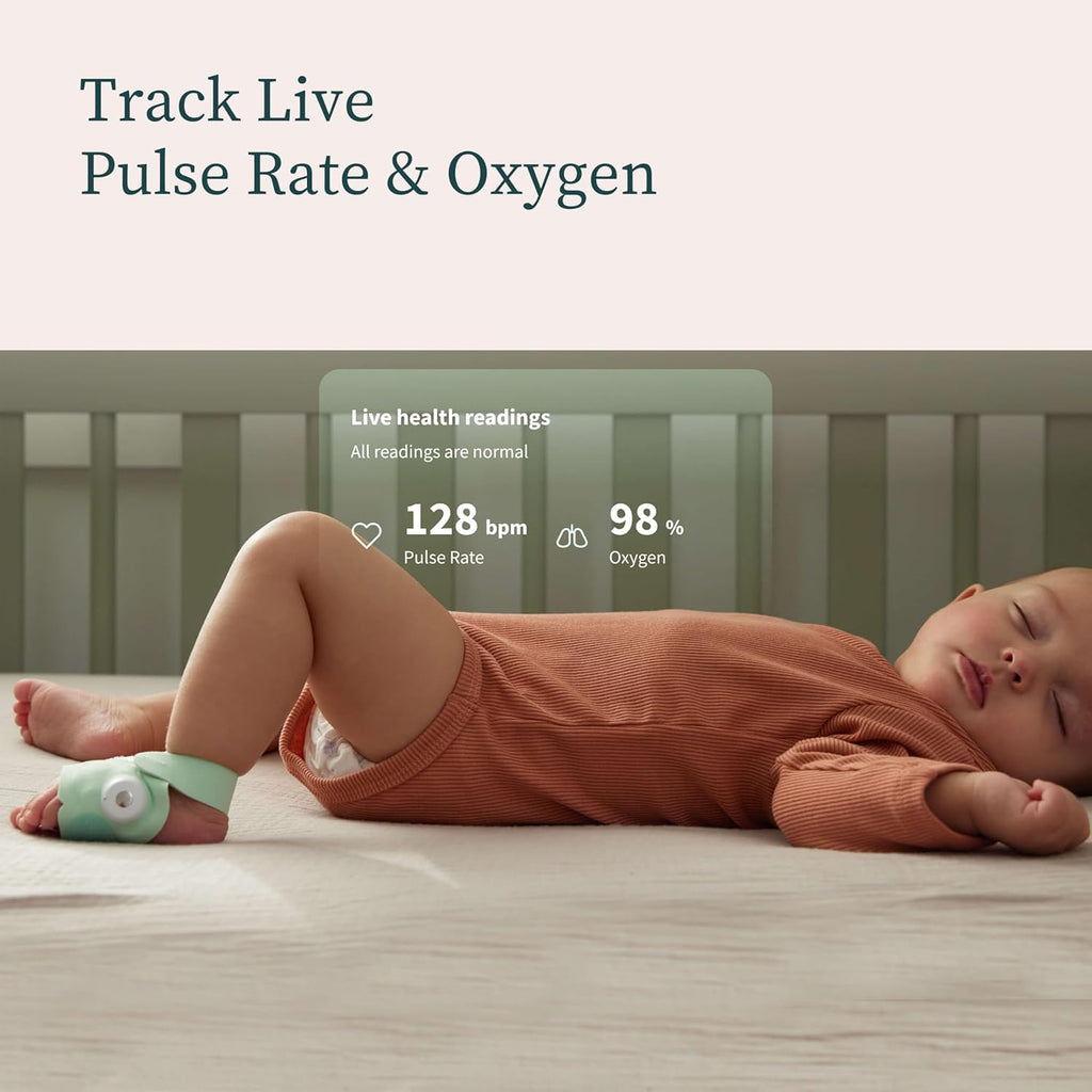 Owlet Dream Sock – Pulsoximeter, Liveübertragung von Herzfrequenz, Sauerstoffsättigung & Schlafverhalten bei Säuglingen & Babys