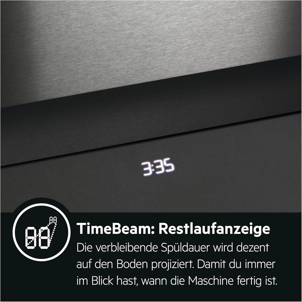 AEG Vollintegrierter Geschirrspüler 60cm, Spülmaschine Serie 7000: mit Glasschutz, Energieklasse A, Besteckschublade, personalisierte Zeit-Steuerung, leise 41dB, ComfortRails, Wasserstopp, FSE7676AP
