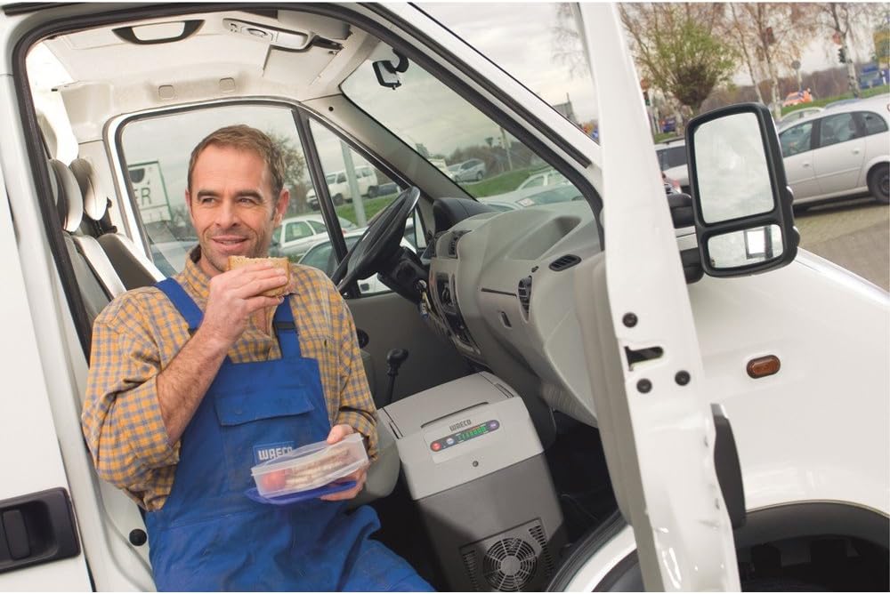 DOMETIC TropiCool TC 21FL - tragbare elektrische Kühlbox, 21 Liter, 12/24 V DC/ 220 - 240 Volt AC für Auto, Lkw, Boot, Reisemobil und Steckdose, Grau