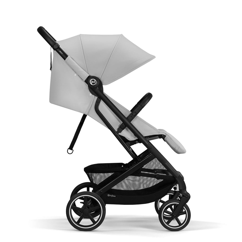 Cybex Gold Kinderwagen Beezy mit One-Pull Harness, Ab Geburt bis ca. 4 Jahre (max. 22 kg), Kompakt und ergonomisch, Almond Beige (Beige mit schwarzem Rahmen)