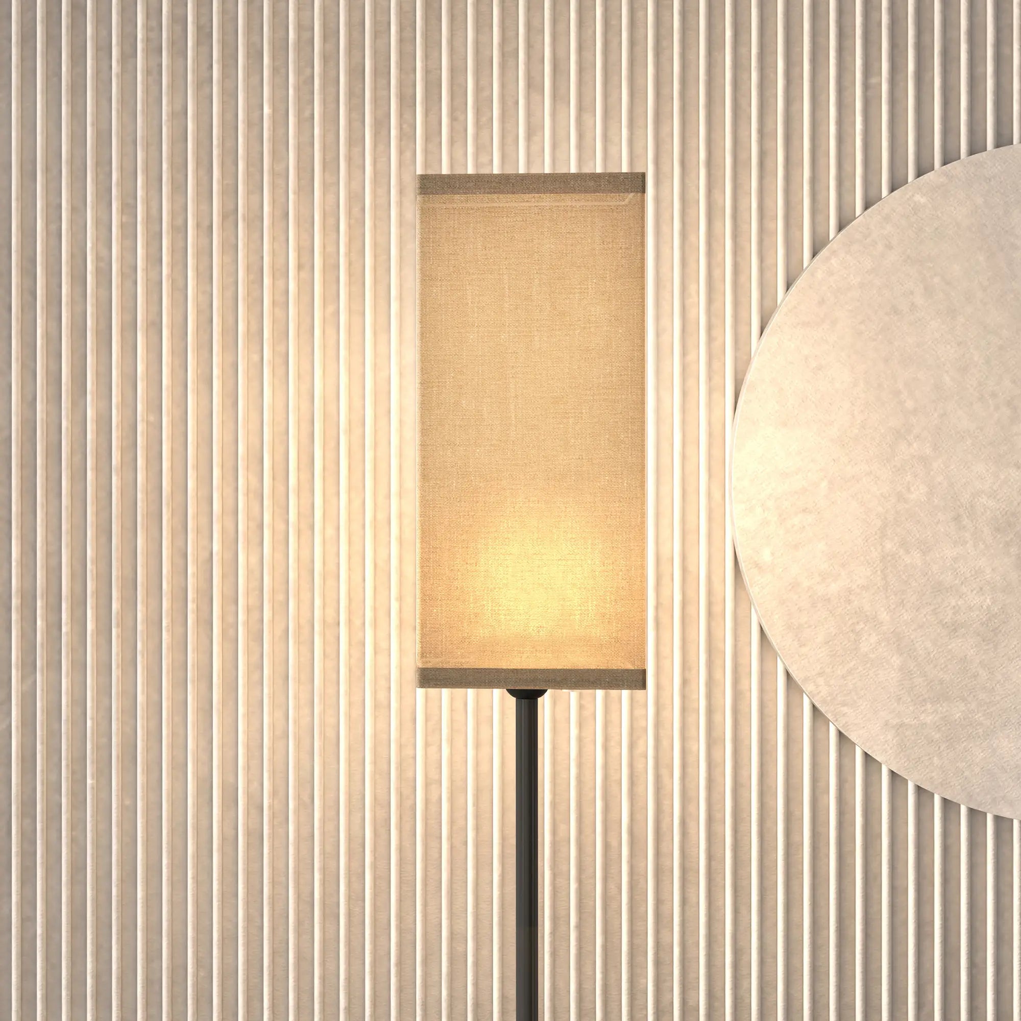 HOMCOM Stehlampe mit Fußschalter und Leinenoptik-Schirm