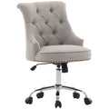 HOMCOM Polsterstuhl Bürostuhl höhenverstellbar Chesterfield Design