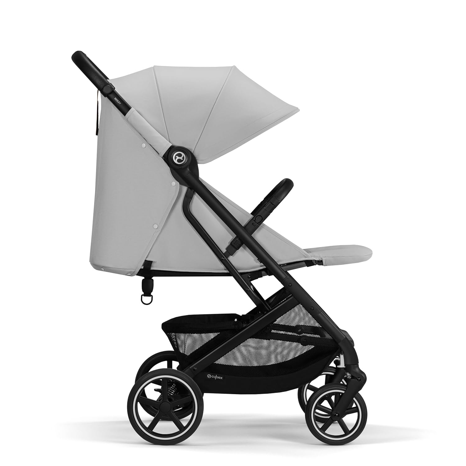 Cybex Gold Kinderwagen Beezy mit One-Pull Harness, Ab Geburt bis ca. 4 Jahre (max. 22 kg), Kompakt und ergonomisch, Almond Beige (Beige mit schwarzem Rahmen)