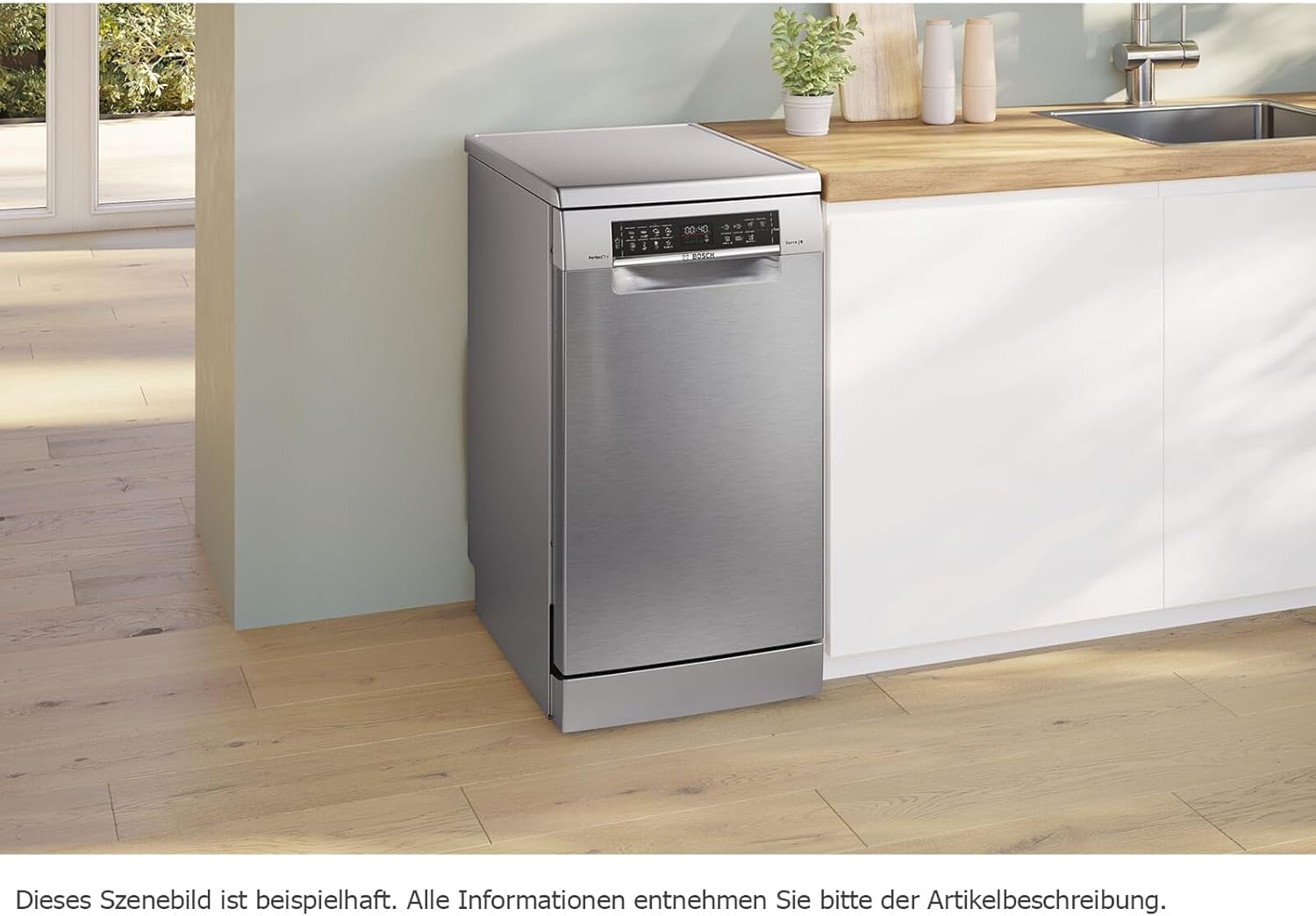 Bosch SPV2IKX10E Serie 2 Smarter Geschirrspüler vollintegriert, 45 cm breit, Besteckkorb, Extra Trocknen auf Knopfdruck, InfoLight roter Lichtpunkt am Boden, AquaStop Schutz gegen Wasserschäden, Weiß