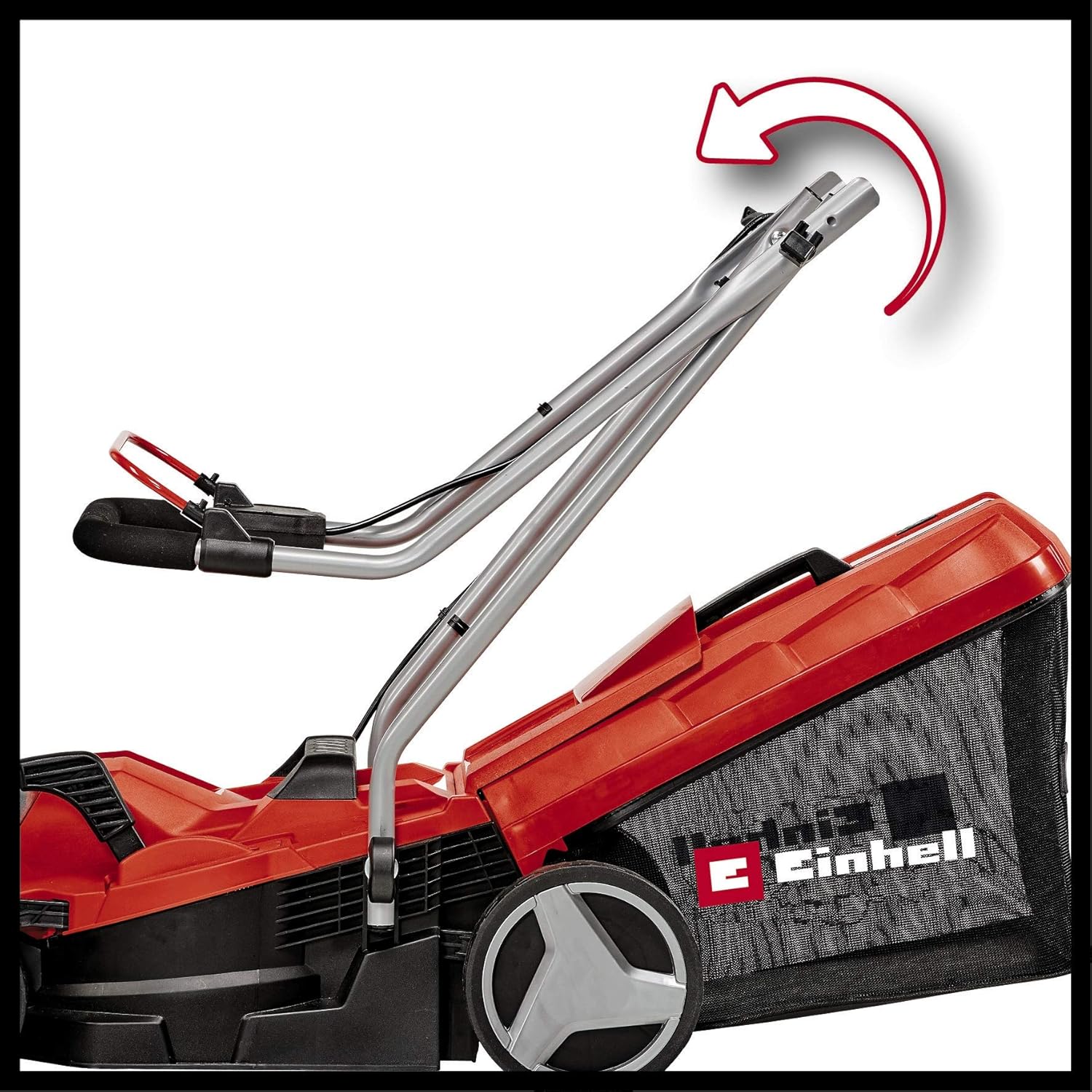 Einhell Akku-Rasenmher GE-CM 18/33 Li Kit Power X-Change (18 V, 33 cm Schnittbreite, bis 200 m, Brushless, 30L Fangkorb, 25-65 mm Schnitthhe, inkl. 4,0 Ah Akku + Ladegert)