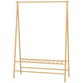 HOMCOM Garderobenständer Bambus 116x43,5x160 cm Naturholz