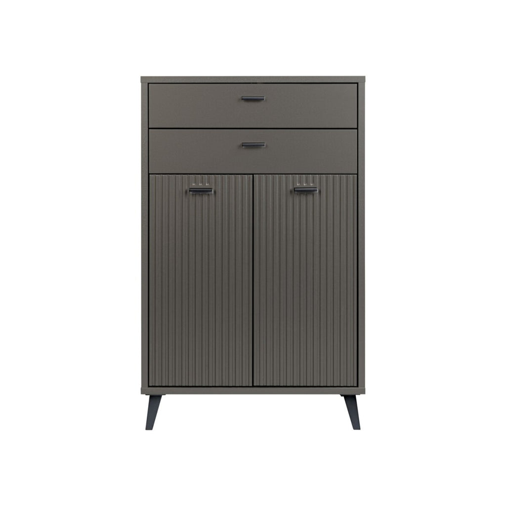 LIVARNO home Bad-Seitenschrank, mit Wellenoptik - B-Ware neuwertig
