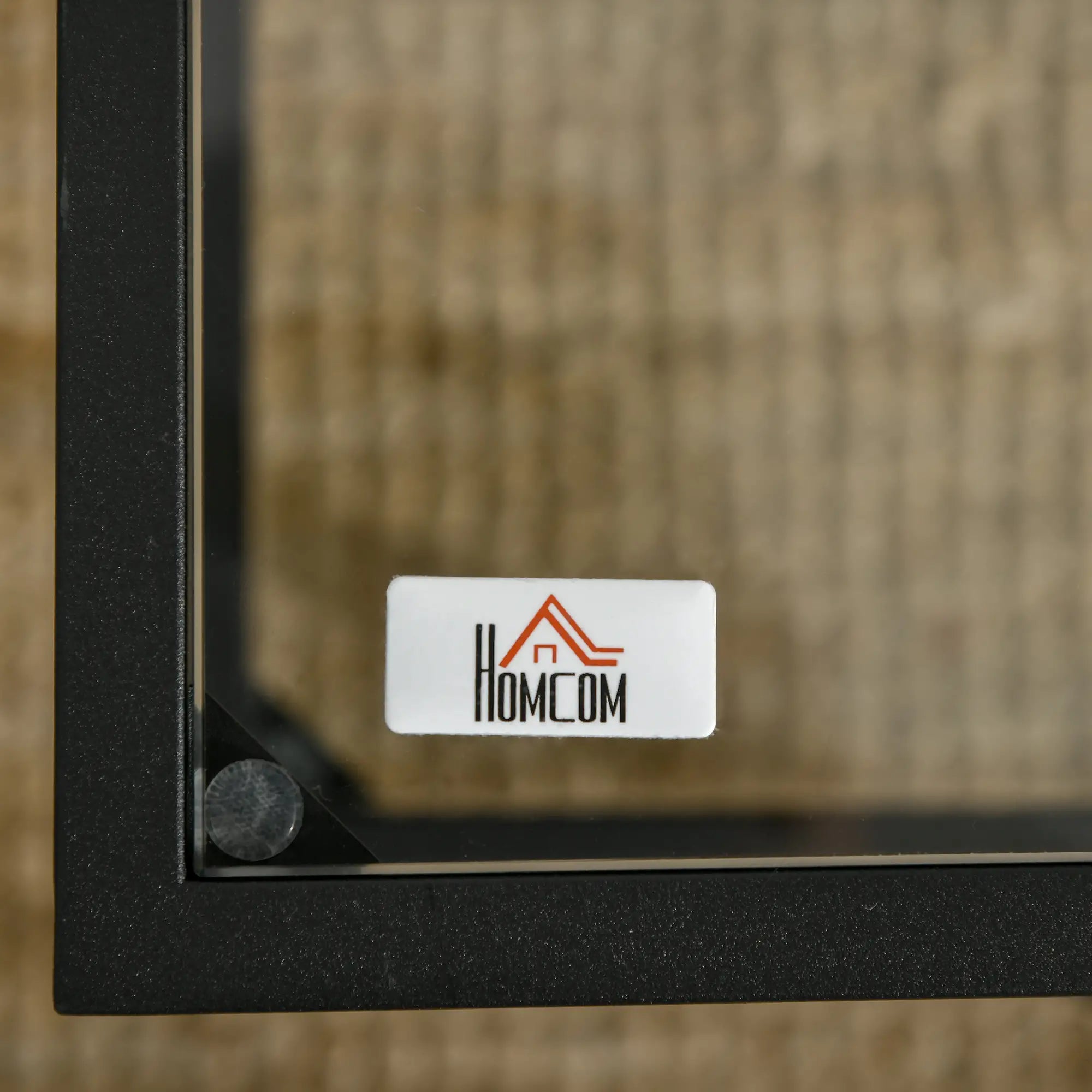 HOMCOM Couchtisch mit Ablagefach Glas Sofatisch elegantes Design