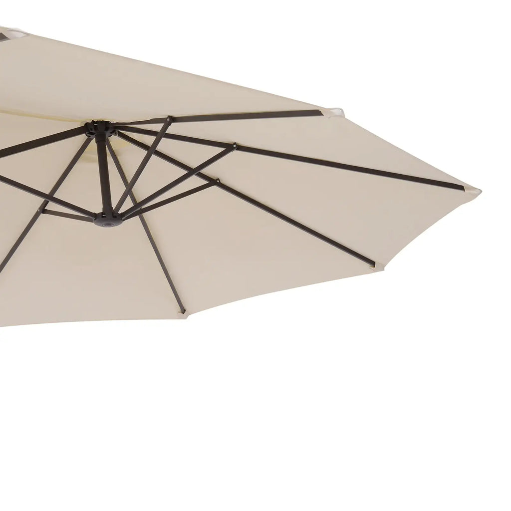 Outsunny Doppel-Sonnenschirm Gartenschirm XXL mit Handkurbel Lüftung