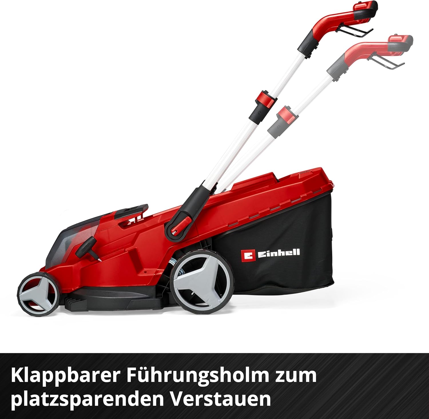 Einhell Akku-Rasenmher RASARRO 36/38 Kit Power X-Change (36 V, 38 cm Schnittbreite, 450 m, Brushless, Mulchfunktion, 45L Fangkorb, inkl. 2x 4,0 Ah Akkus + Twincharger)